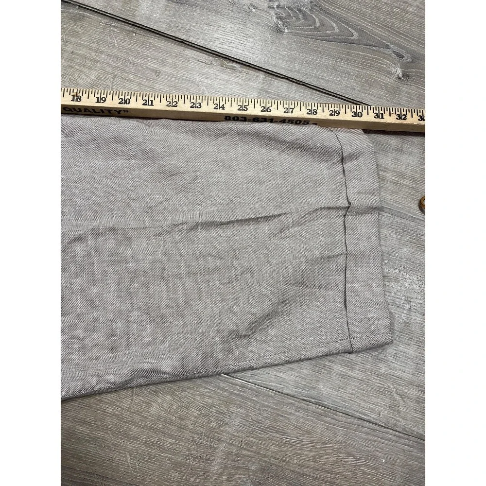 Oak Hill Dress Pants Mens‎ 50x30 Beige Linen Blend Pleated Big & Tall Trousers - Picture 10 of 12